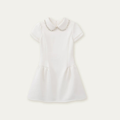 Vintage Crystal Collar Air Layer Princess Dress