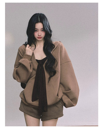 Autumn Leaves Hoodie Three-Piece Set