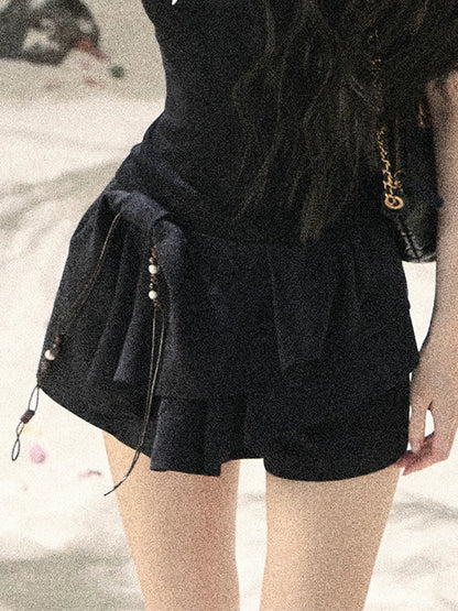 Layered Ruffle Mini Skirt