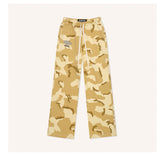 (Final Sale) Camouflage & Cream-colored Wide-leg Pants - CHINASQUAD