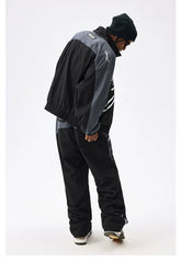 Black & Grey Color-Block Jacket - CHINASQUAD