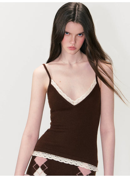 Wool Blend Knit Three-Piece Set