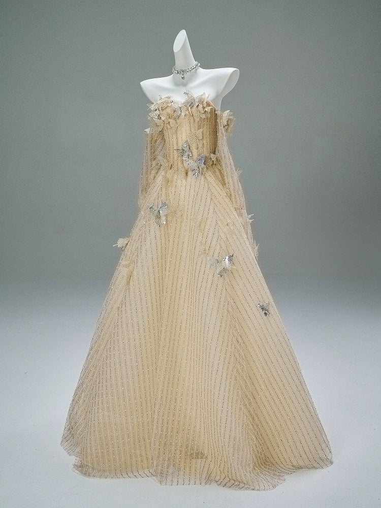 Eternal Butterfly Adorned Couture Gown