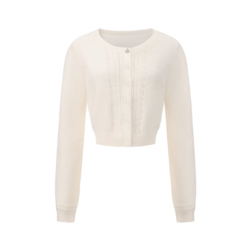 Vintage Soft Brushed Rabbit Hair Knit Cardigan