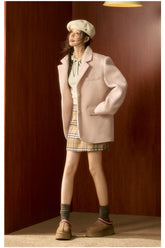 Pink Wool Blazer Jacket - CHINASQUAD
