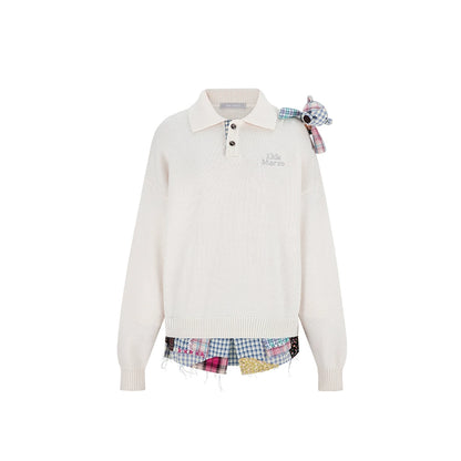 Plaid Bear Polo Sweater