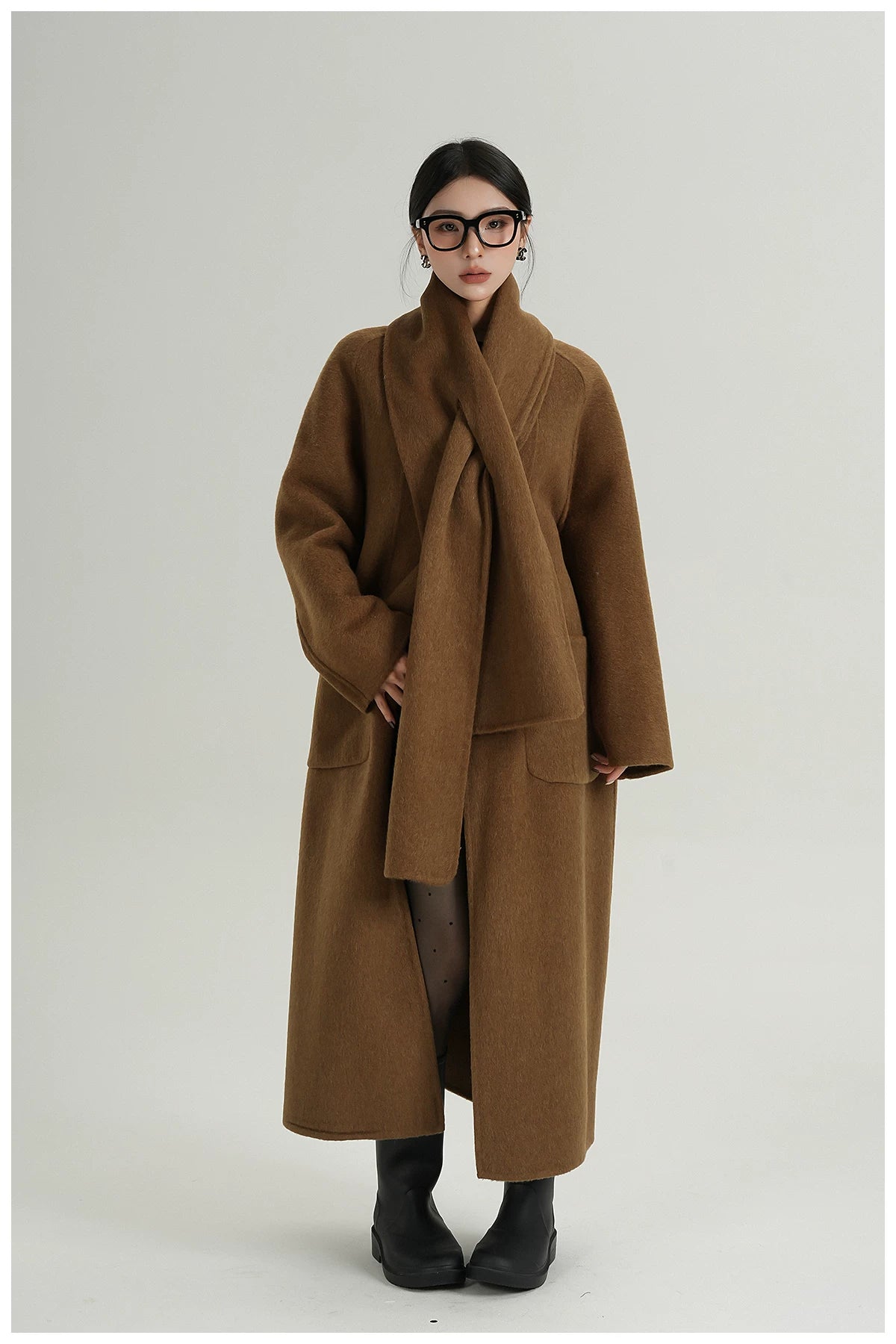 Oversized Double-Faced Wool Long Coat