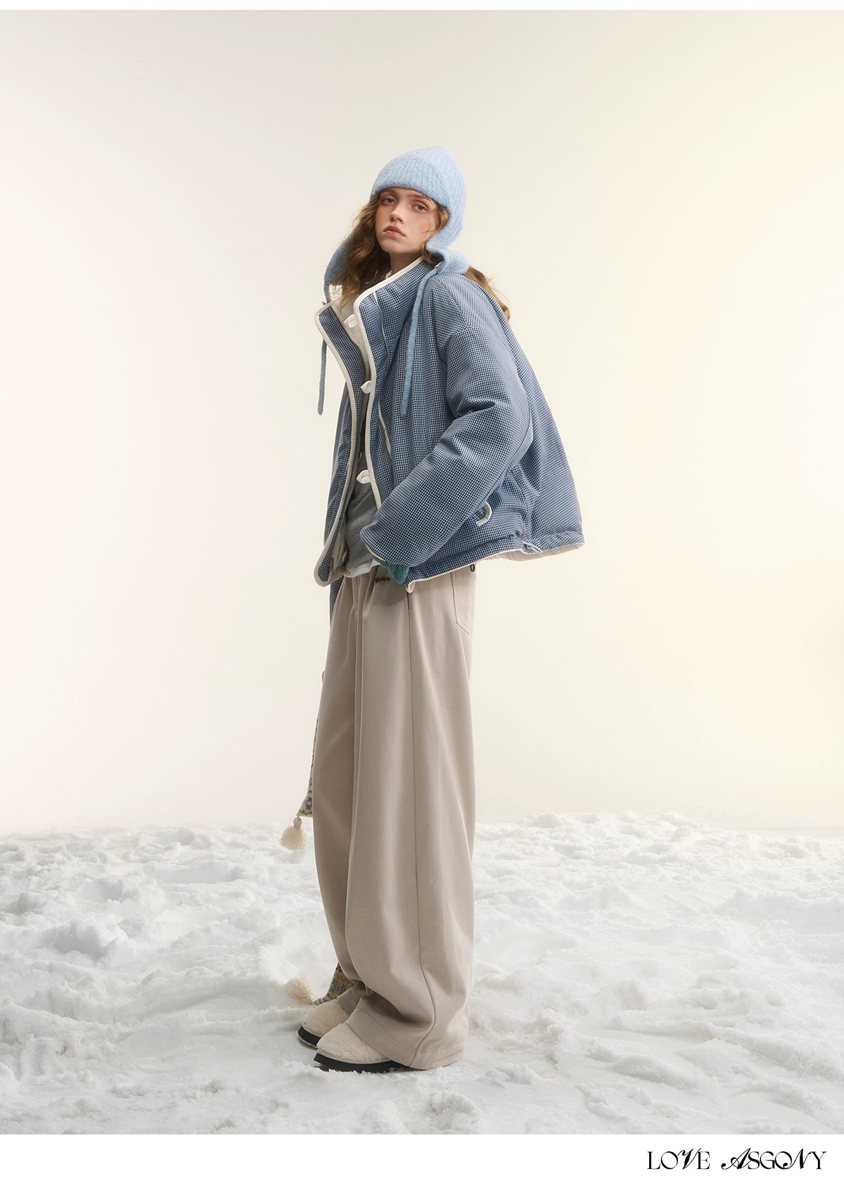 Fleece-Lined Relaxed Belted Trousers