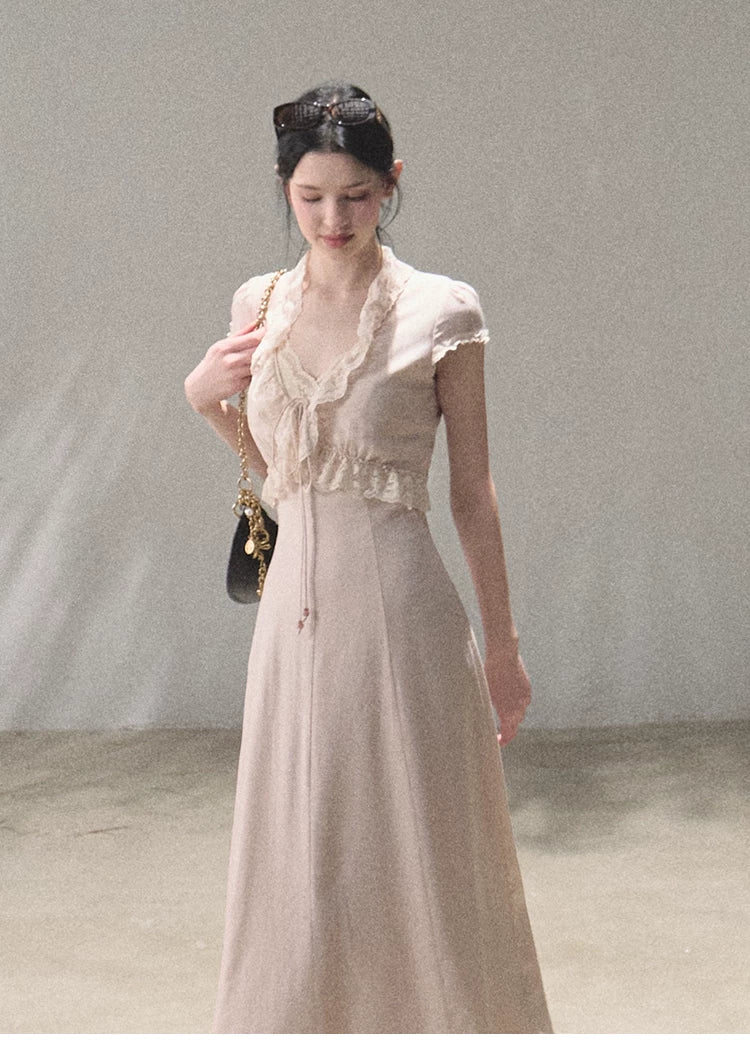 Lyocell Linen Tie-Waist Dress