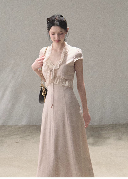 Lyocell Linen Tie-Waist Dress