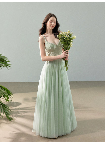 Peach Mist Floral Tulle Layered Slip Maxi Dress