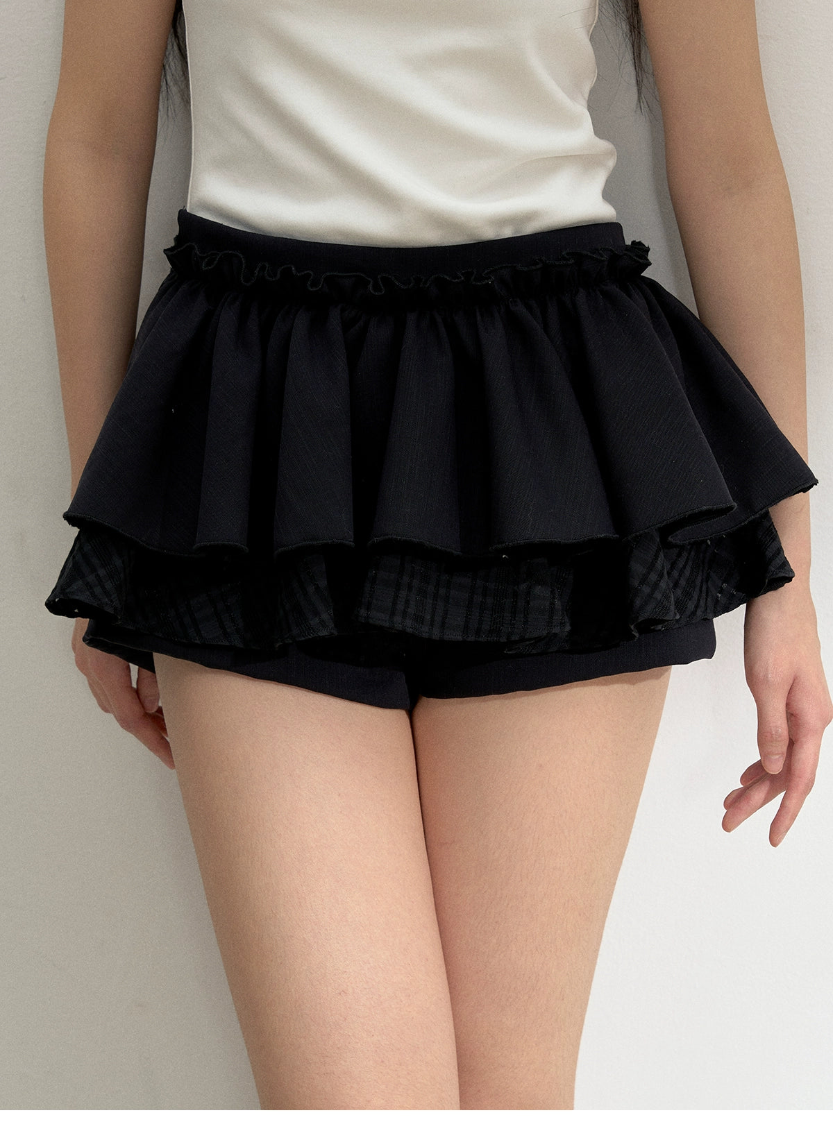 Black and White 3D A-Line Skirt - CHINASQUAD
