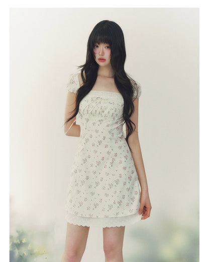 Summer Tale Floral Polka Dot A-Line Dress