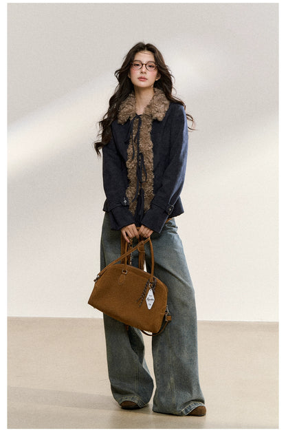 Washed Loose Straight-Leg Jeans