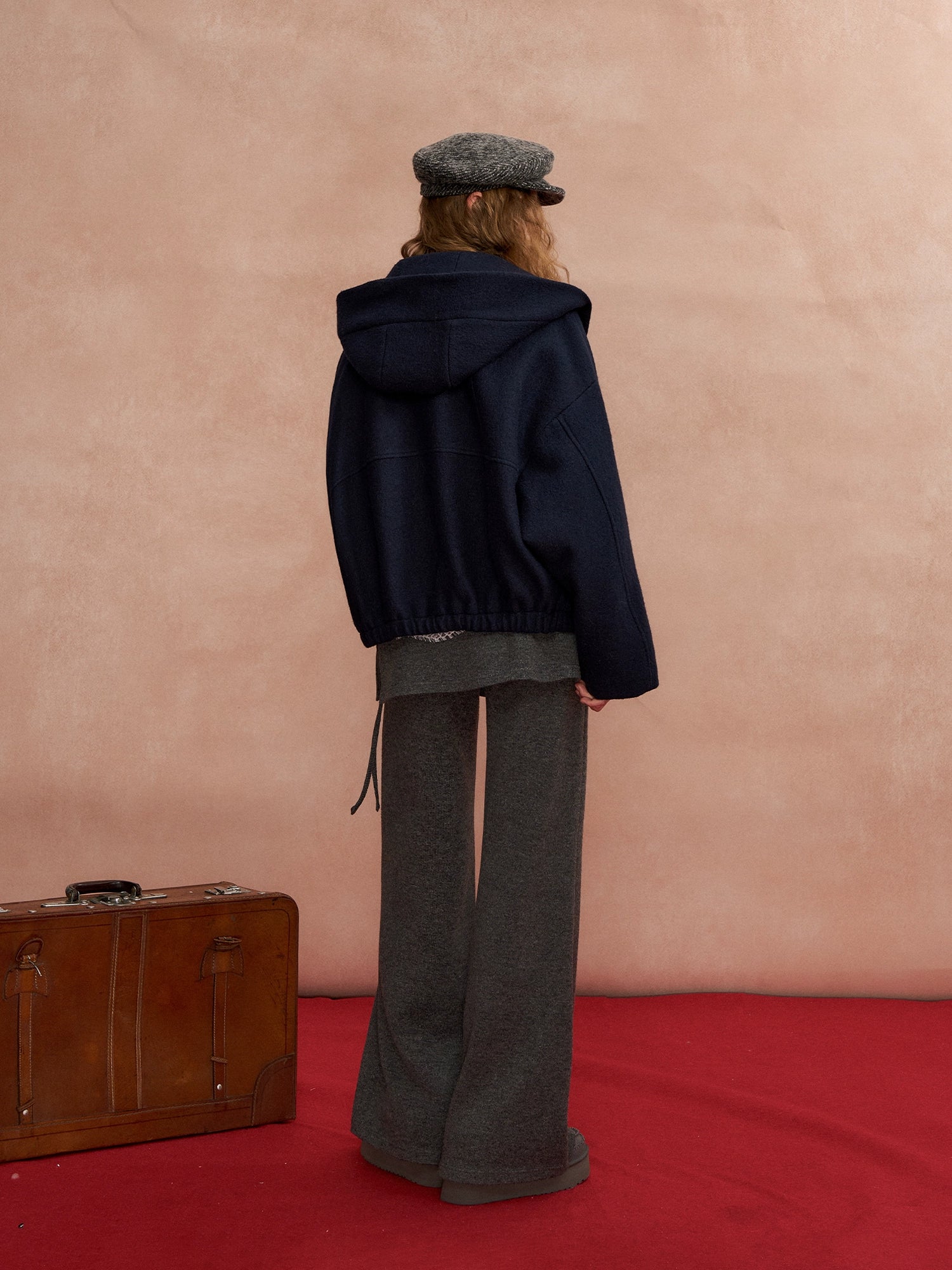 Hooded Cropped Wool Sweater