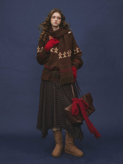 Wool-Blend Gingerbread Sweater