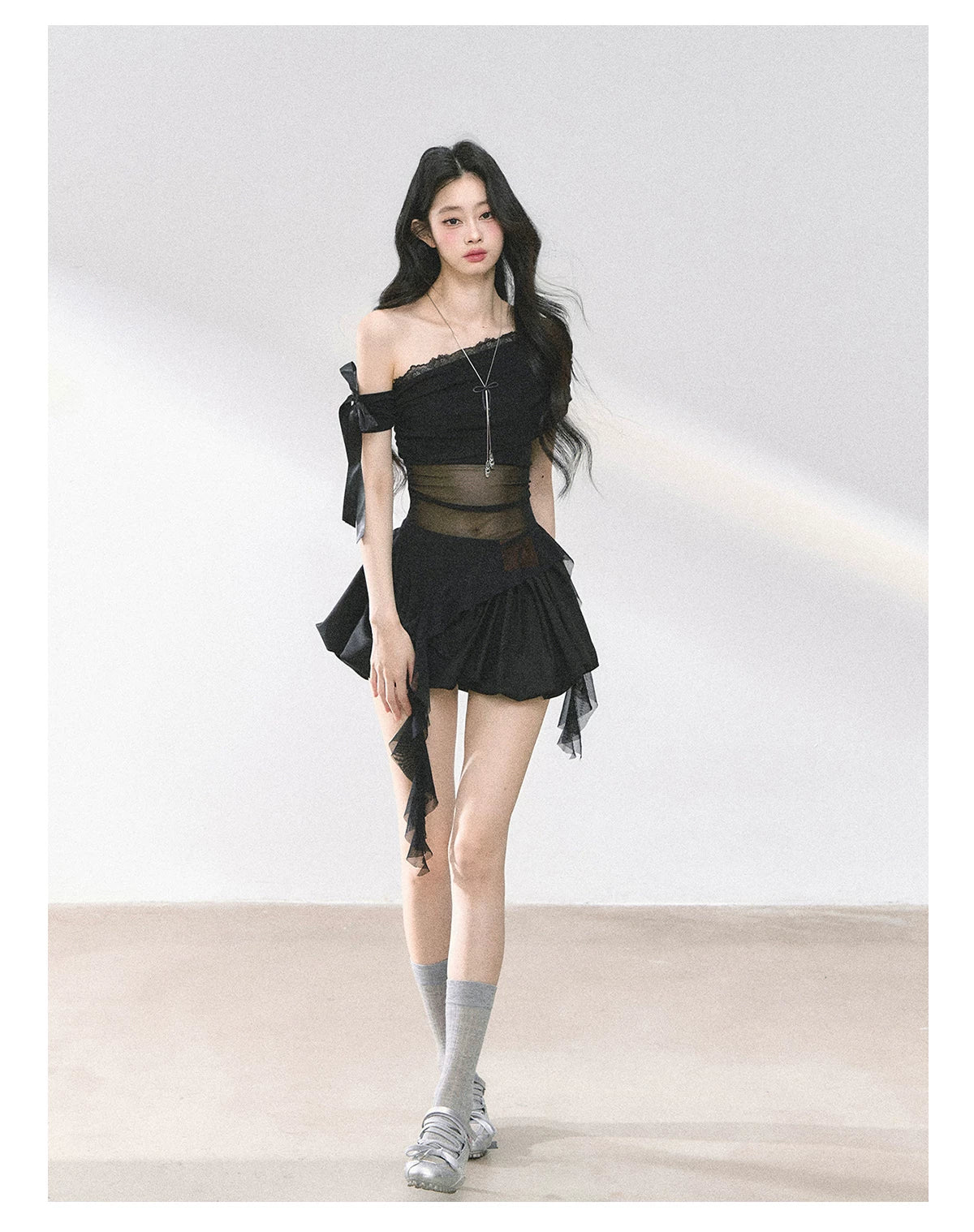 American-Style High-Waist Bubble Mini Skirt