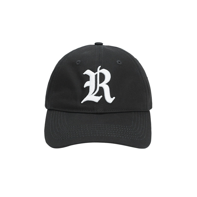 Retro R Embroidered Curved Brim Baseball Cap