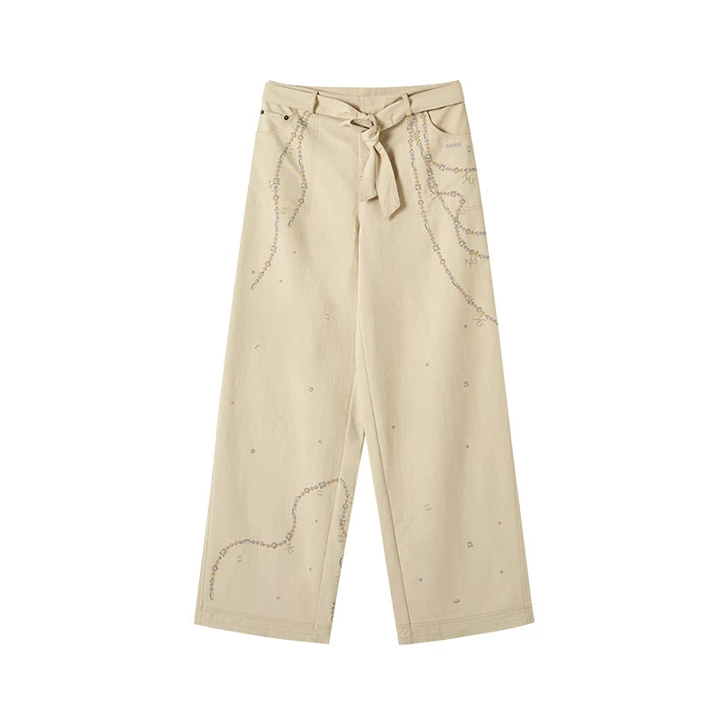 Beverly Relaxed Twill Wide-Leg Trousers