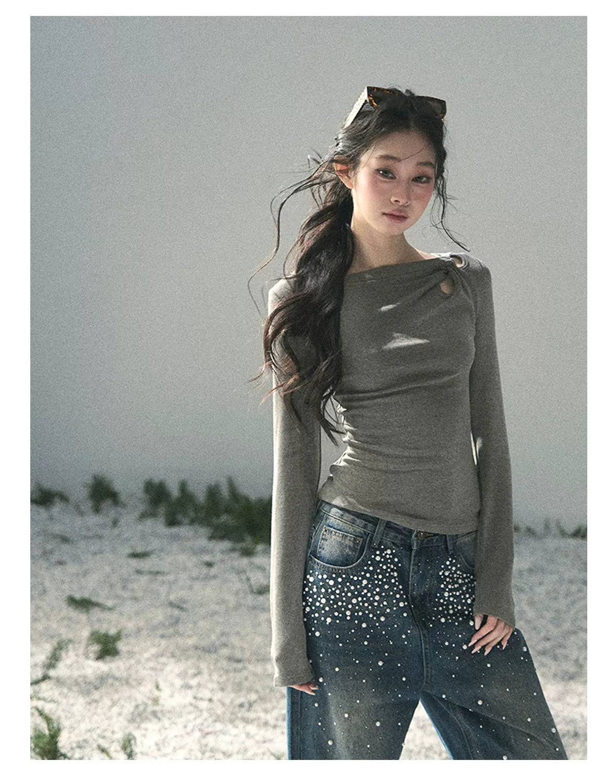 Silent Poem Asymmetrical Knot Top