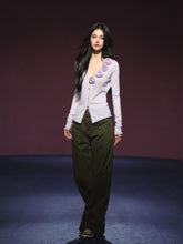 Pocket Diamond Stitching Straight-Leg Pants - CHINASQUAD