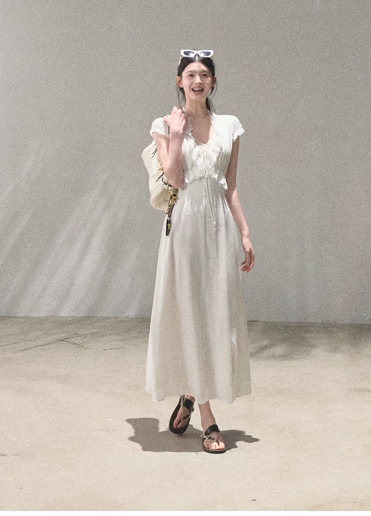 Lyocell Linen Tie-Waist Dress