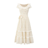 White Embroidered Dress - CHINASQUAD