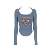 Round-neck Halter Long Sleeve T-shirt - CHINASQUAD