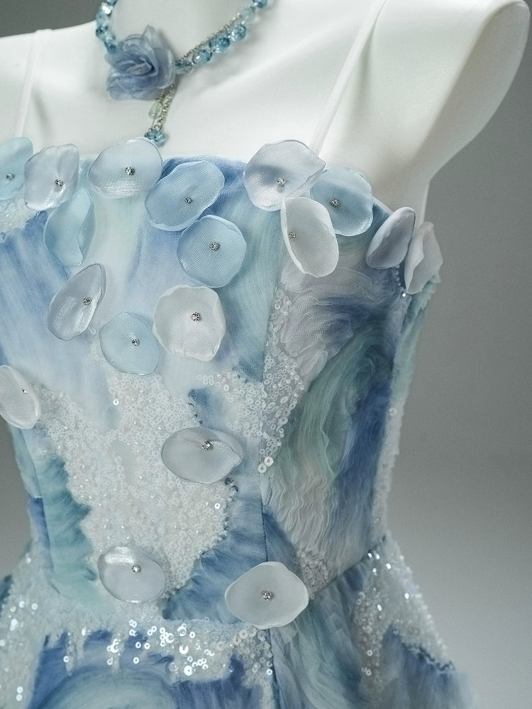 Ethereal Blue Yike Cloudwave Couture Gown