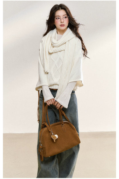 Two-Tone Layered Knit Sweater