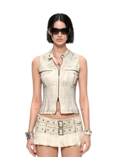 JYOSEI Belt Pleated Skirt & Top Set – Mini Skirts