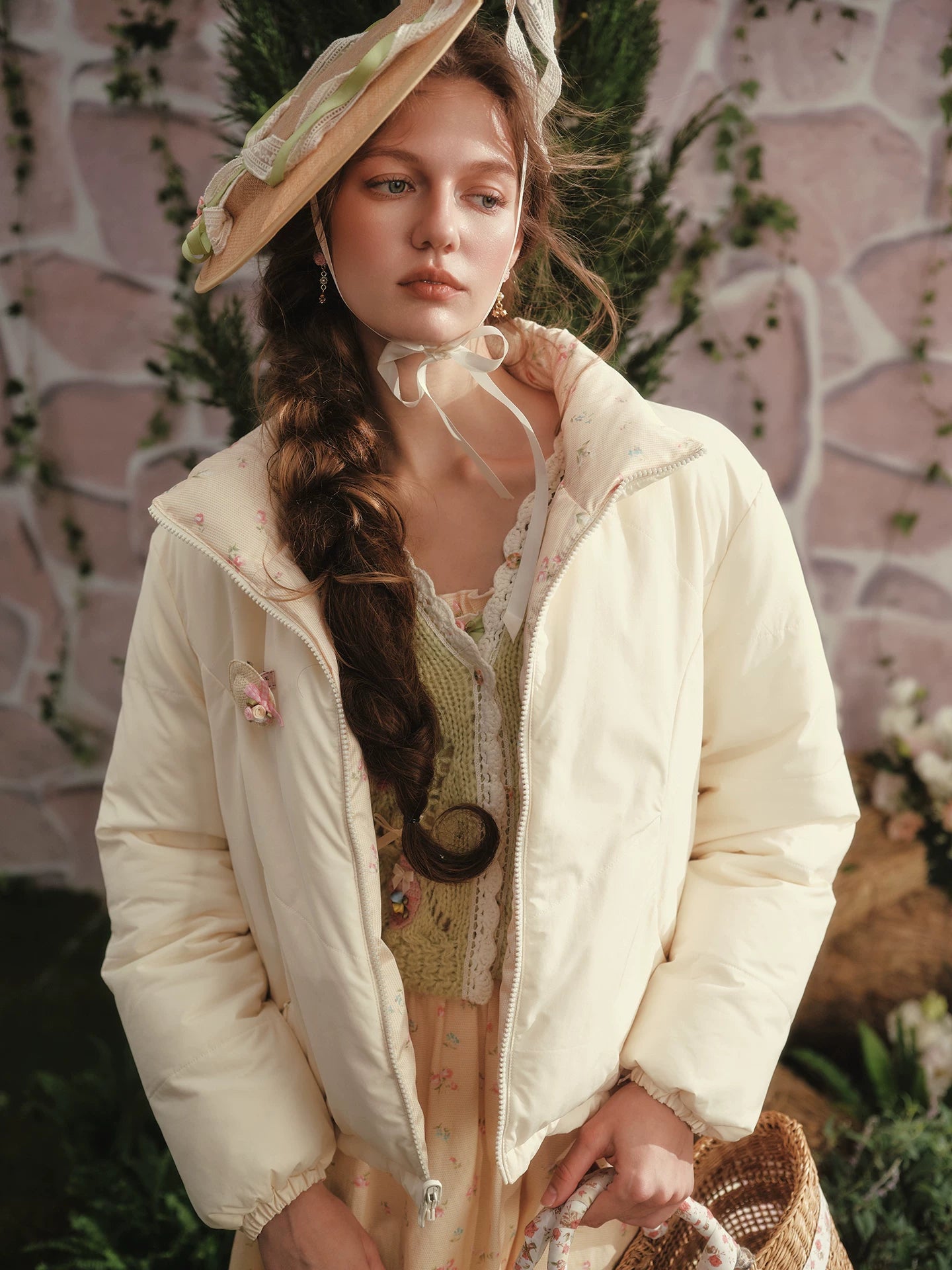 French Cropped Down Puffer Jacket