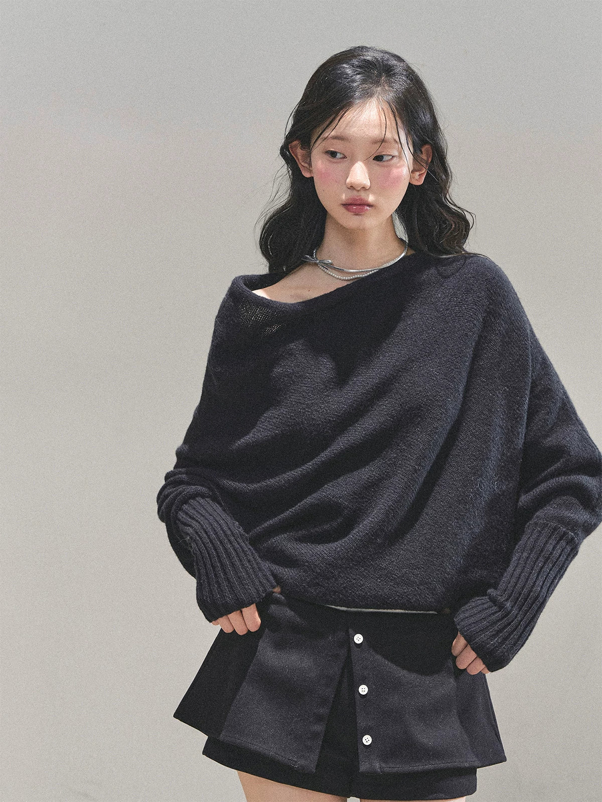 Soft Sweet Off-Shoulder Knit Sweater