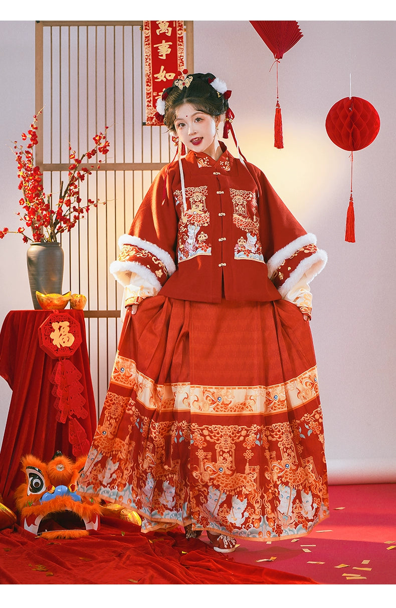 &quot;龙宝送福&quot;Ming-Dynasty Hanfu Set - CHINASQUAD