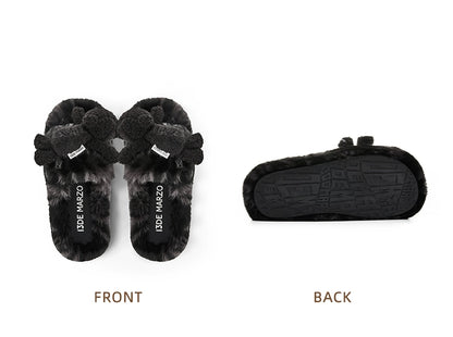 Logo Furry Plush Slipper