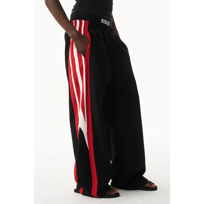 Double Waist Printed Street Sweatpants