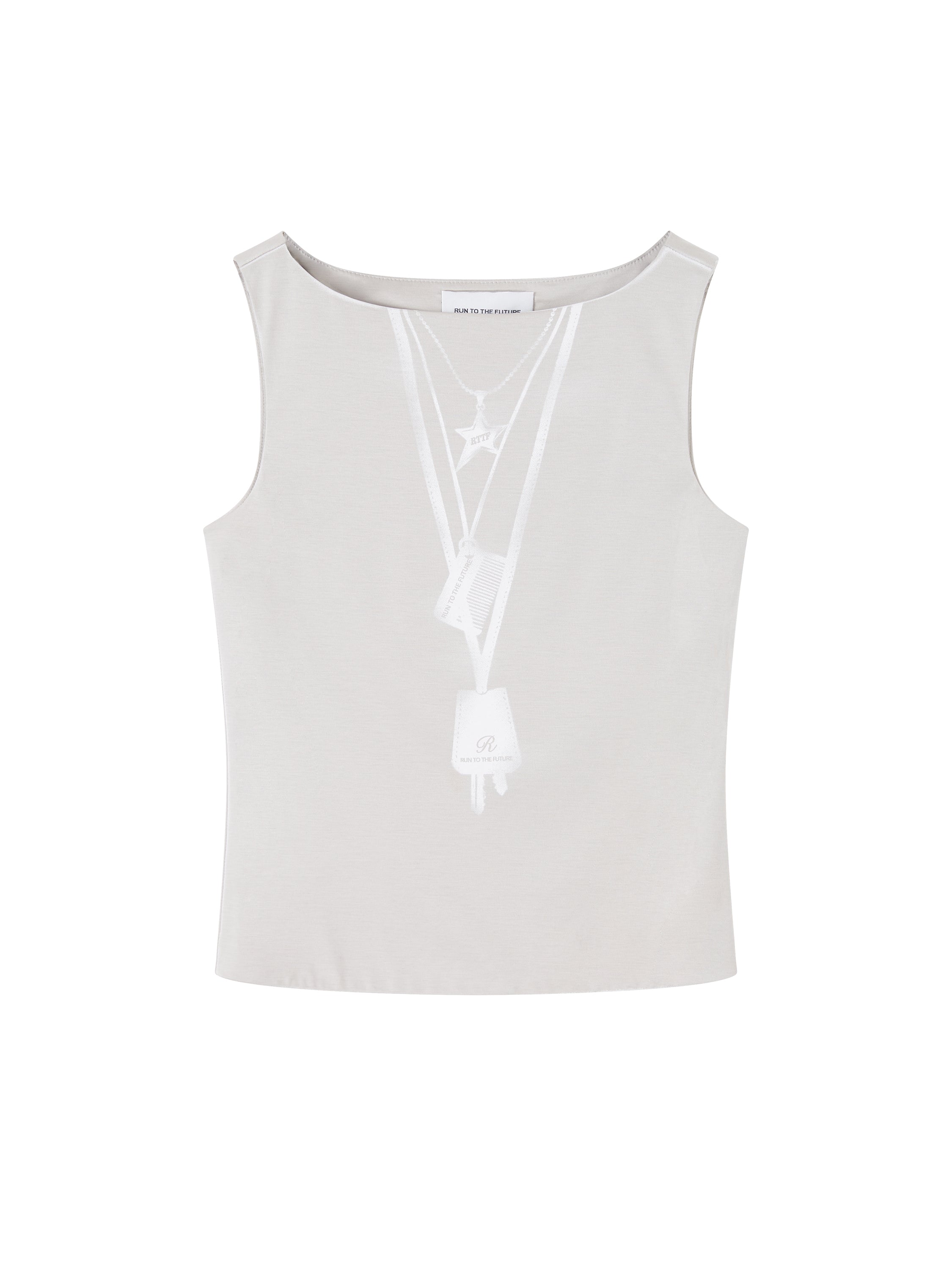 Gray Digital Print Vest