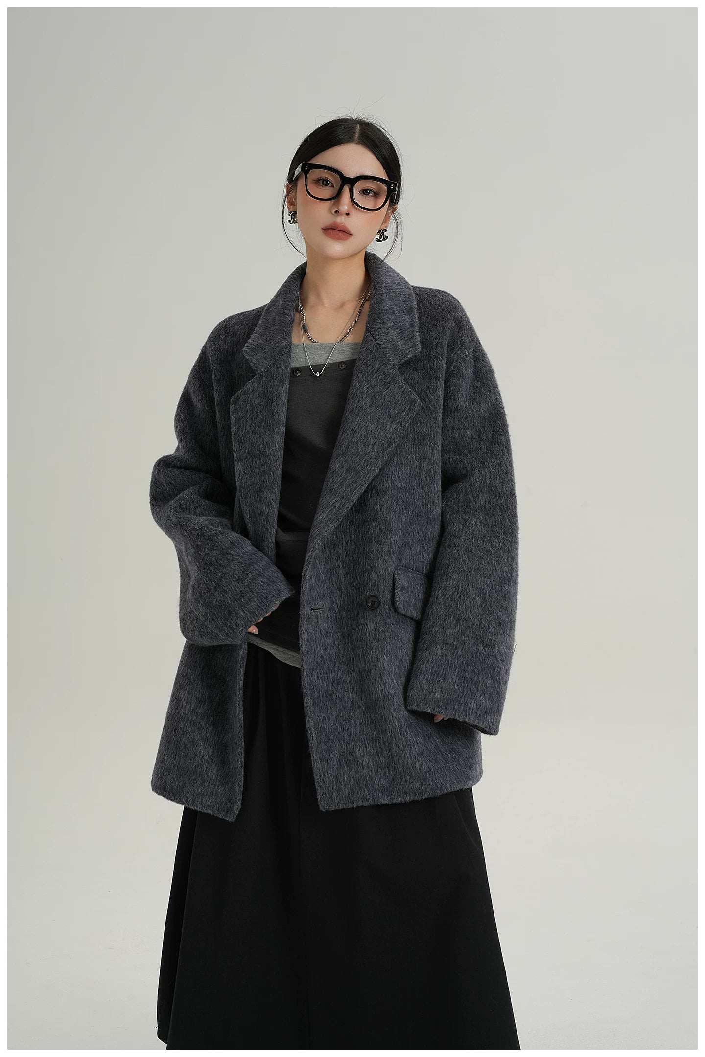 Relaxed-Fit Mid-Length Wool Blazer