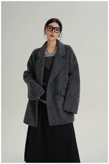 Relaxed-Fit Mid-Length Wool Blazer