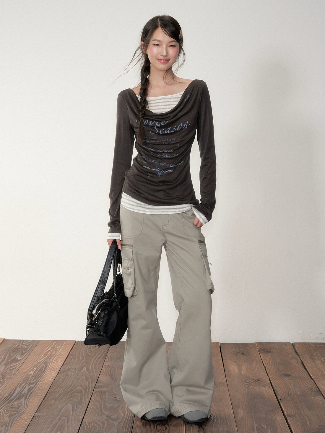 Two-piece Printed Fitted Long-sleeve T-shirt - CHINASQUAD