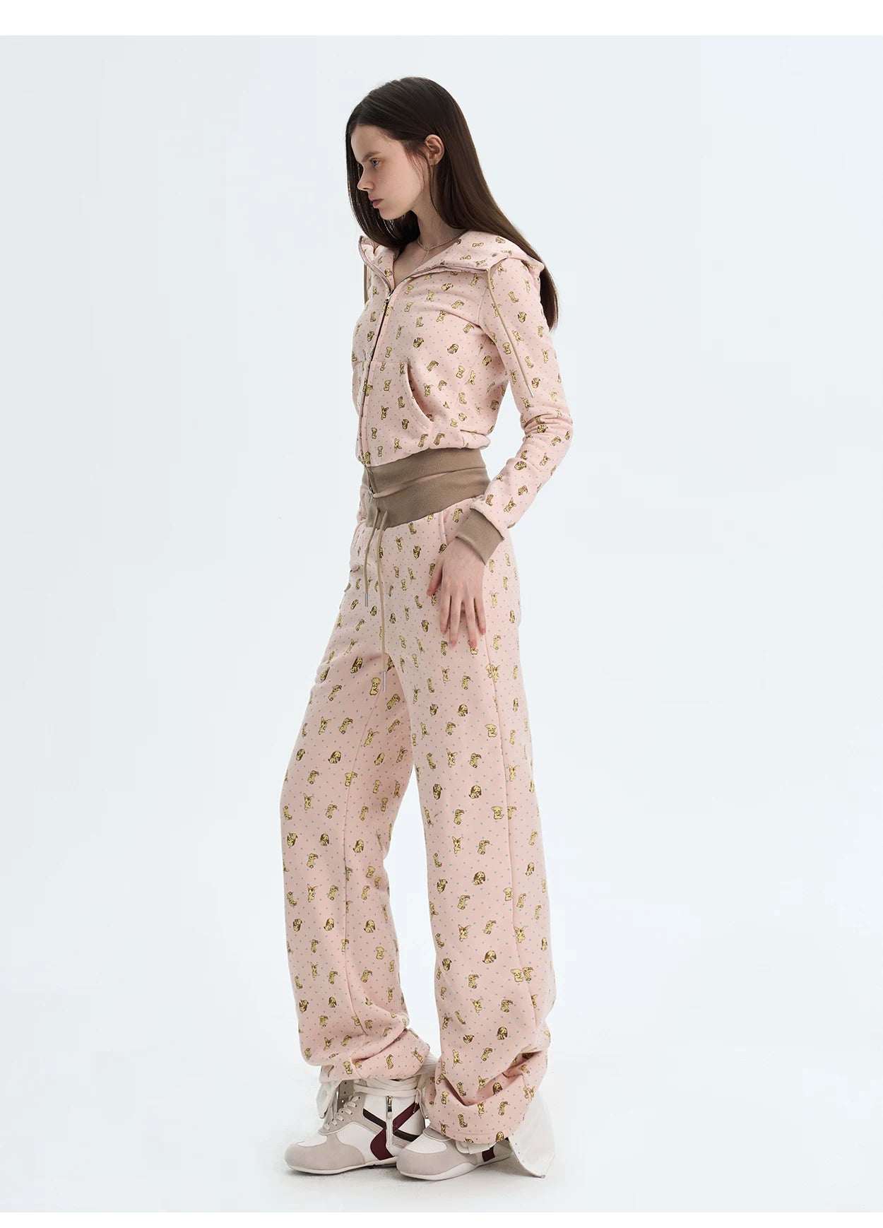 Printed Cotton Sweatshirt &amp; Jogger Set