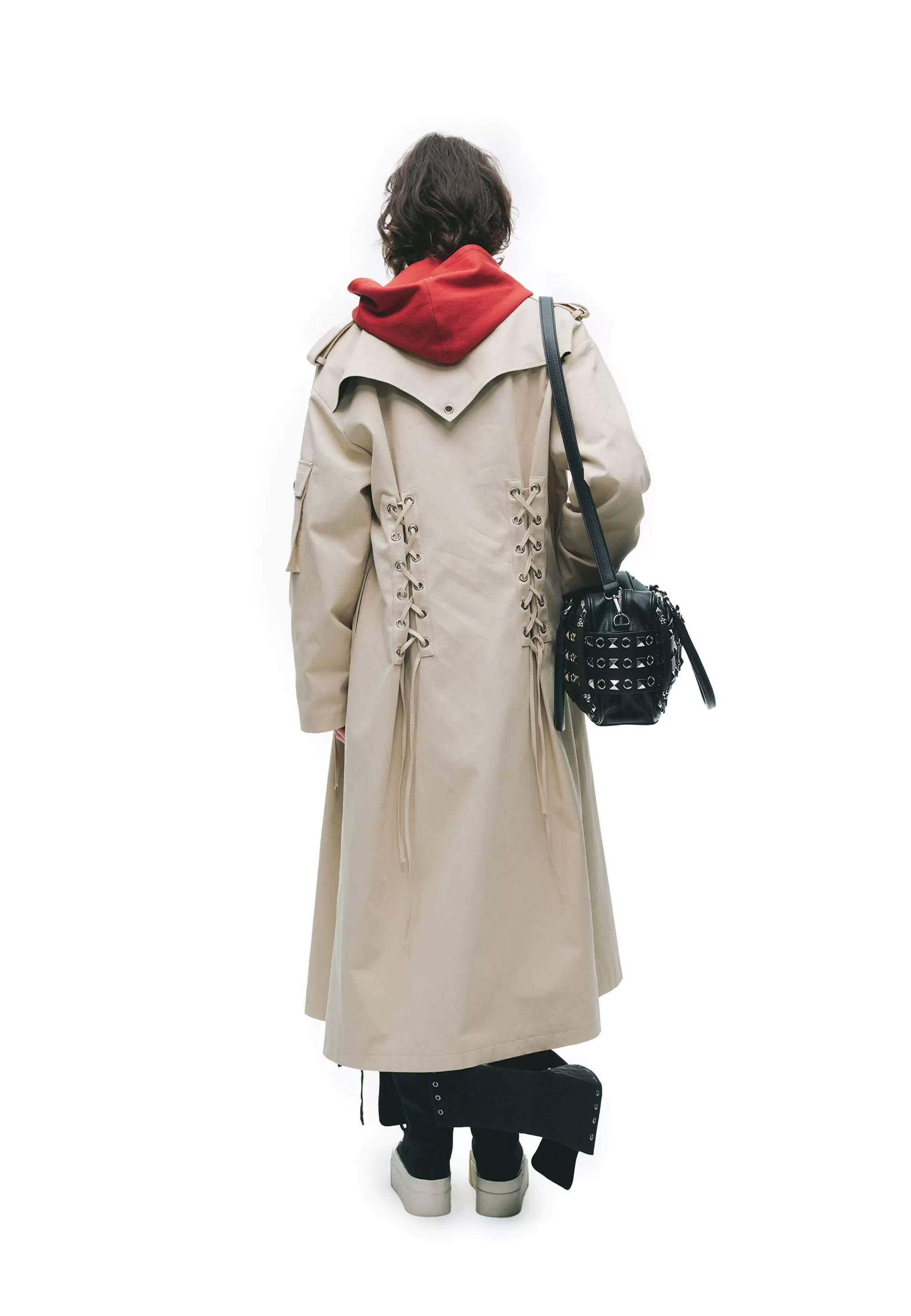 Oversized Drawstring Trench Coat
