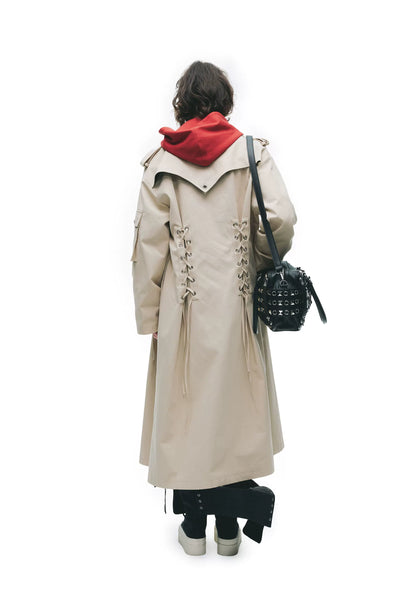 Oversized Drawstring Trench Coat