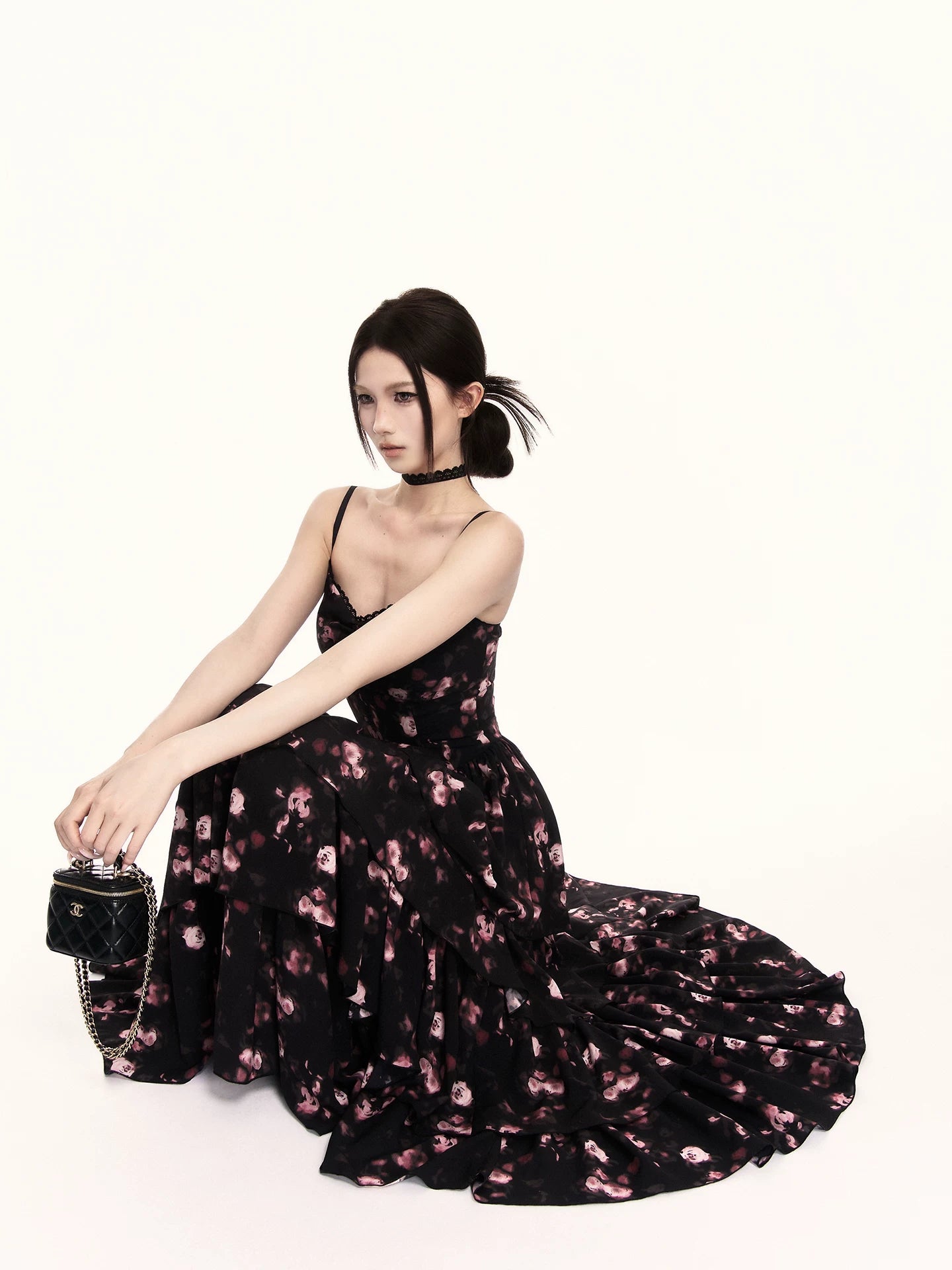 Romantic Floral Tiered Maxi Dress