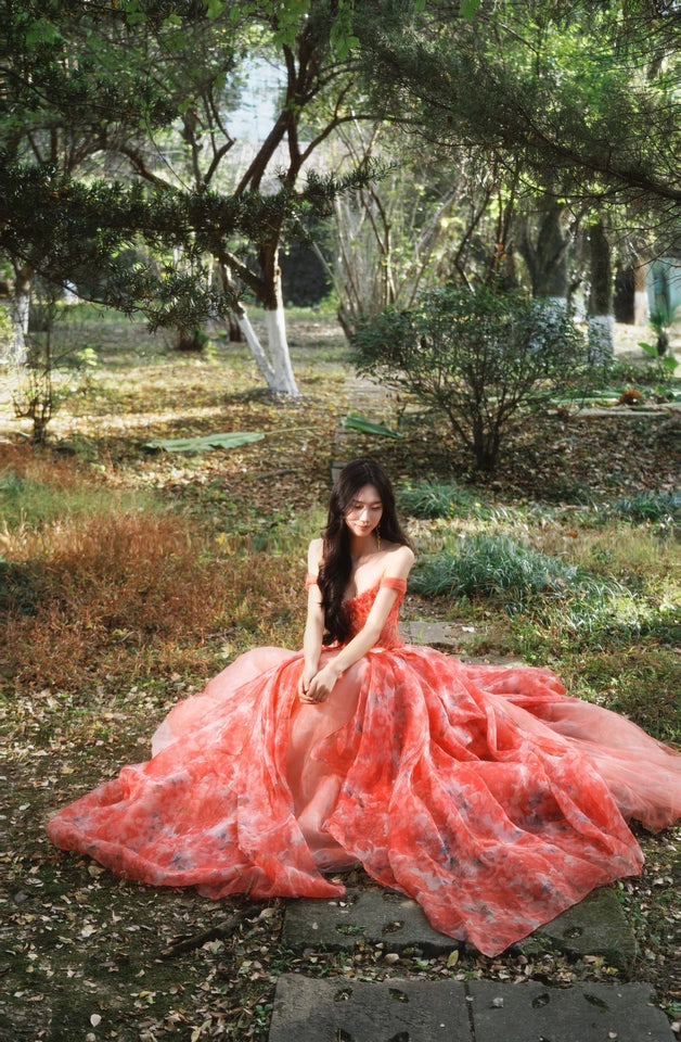 True Crimson Reverie Couture Gown