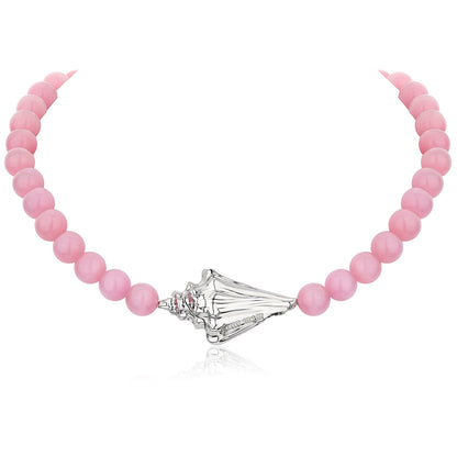 Seashell Star Pink Crystal Choker Necklace