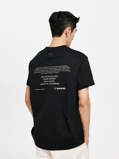 Black &amp; White Letter Print T-Shirt - CHINASQUAD