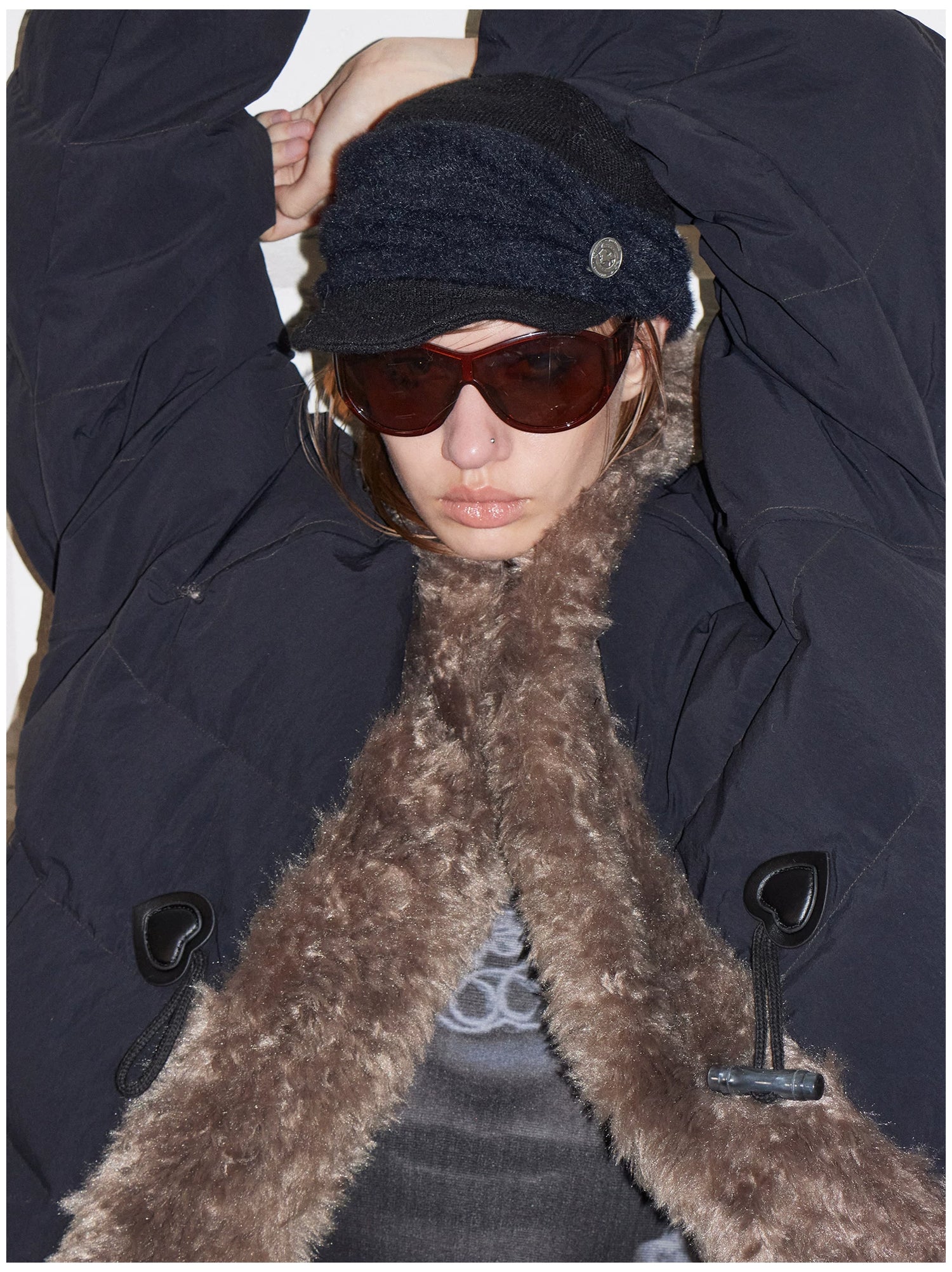 Wool-Blend Ruched Knit Cap