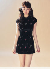 Black Velvet Dress - CHINASQUAD