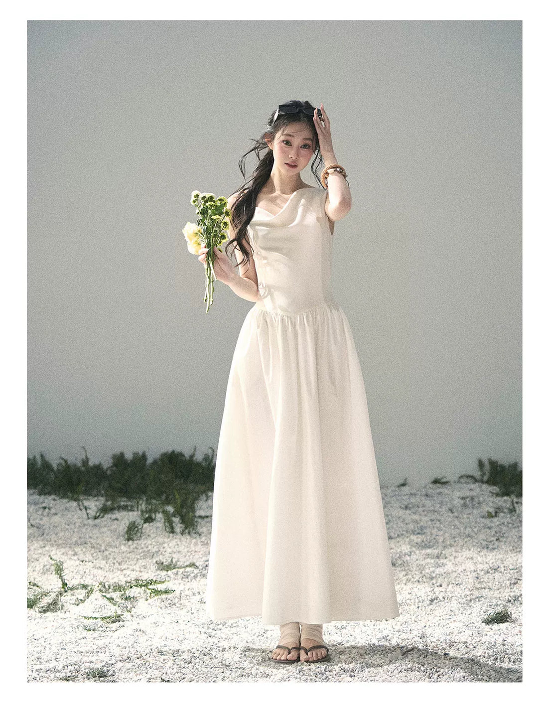 Moonlight Sonata Draped Maxi Dress